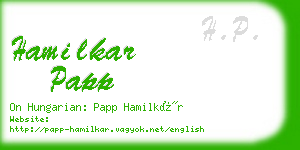 hamilkar papp business card